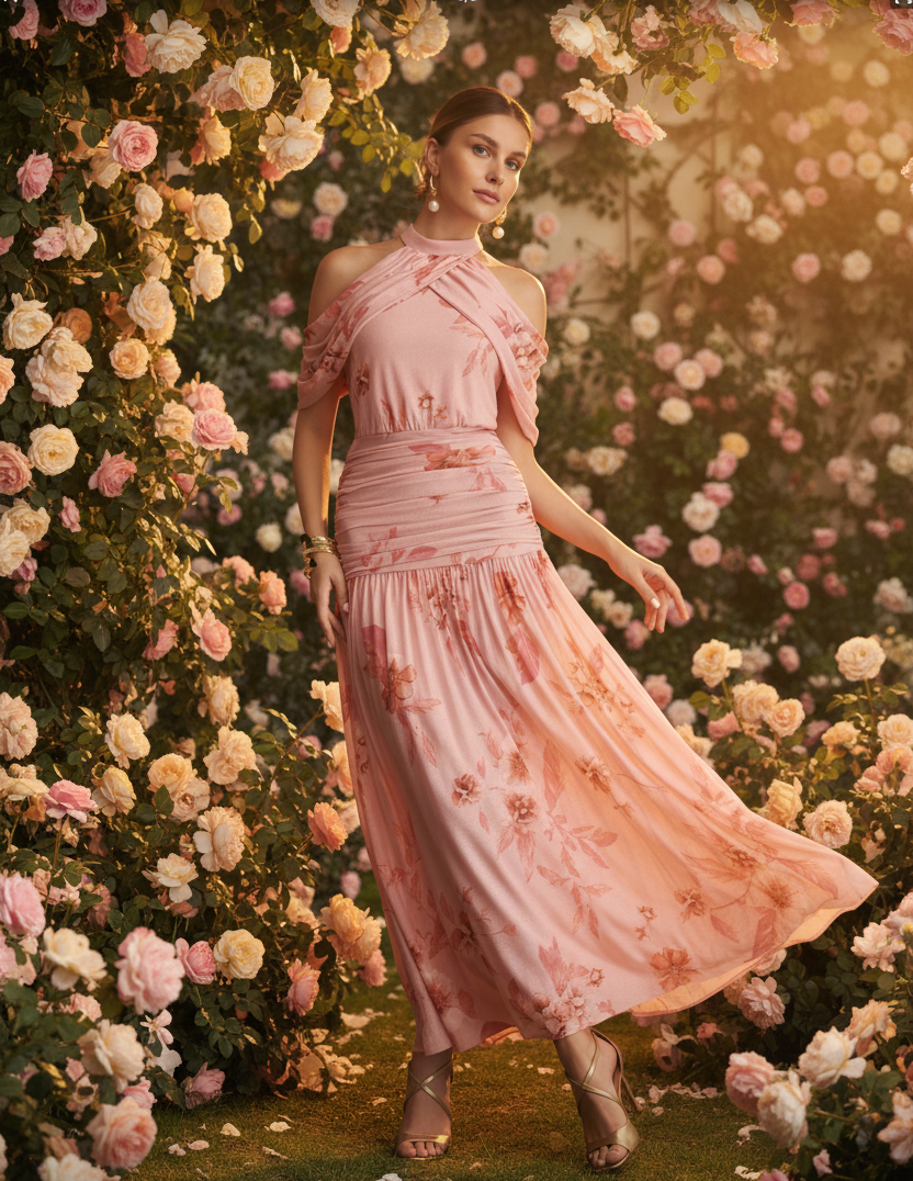 Pink Floral Dress