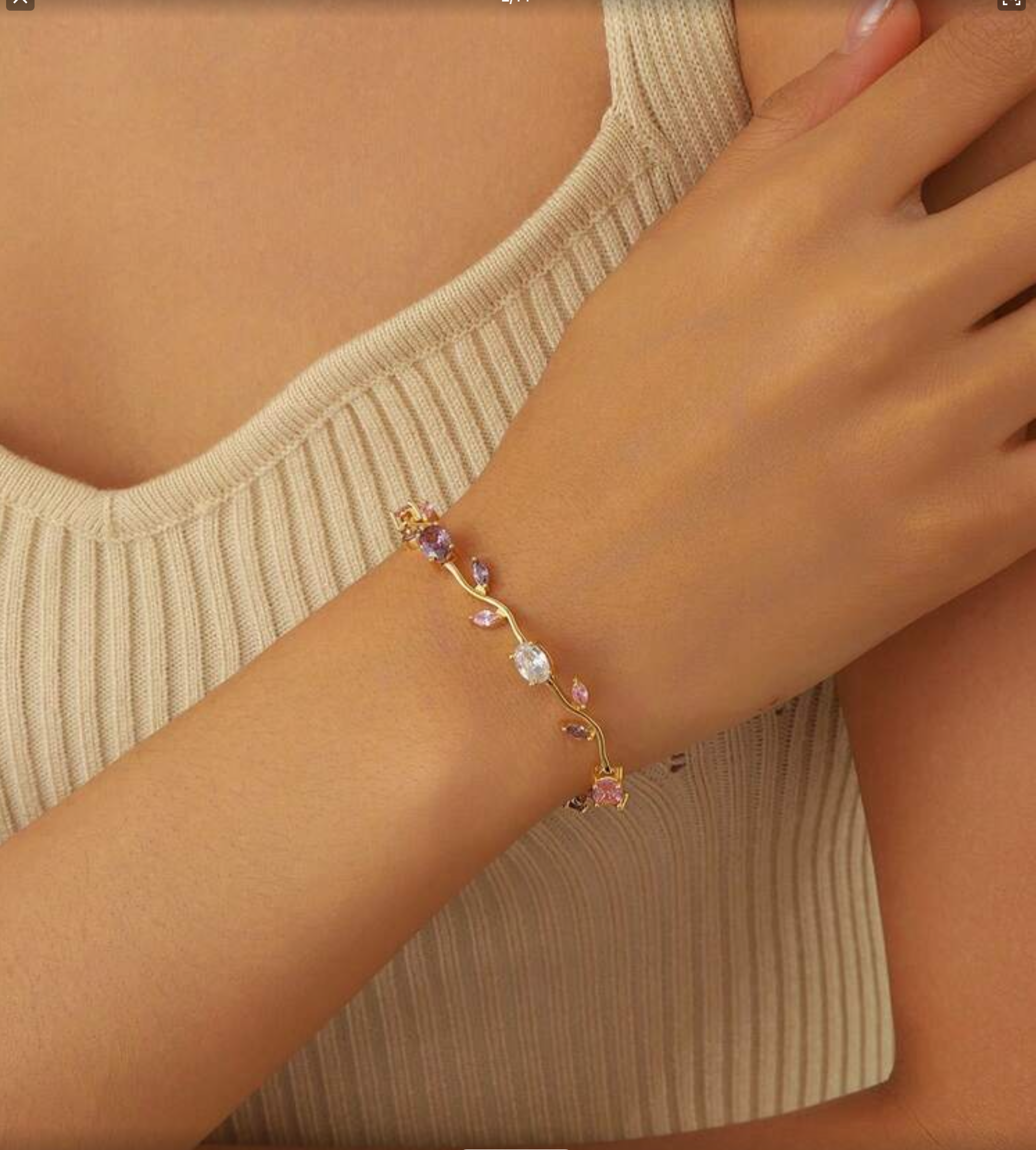 Pink Rose Bracelet
