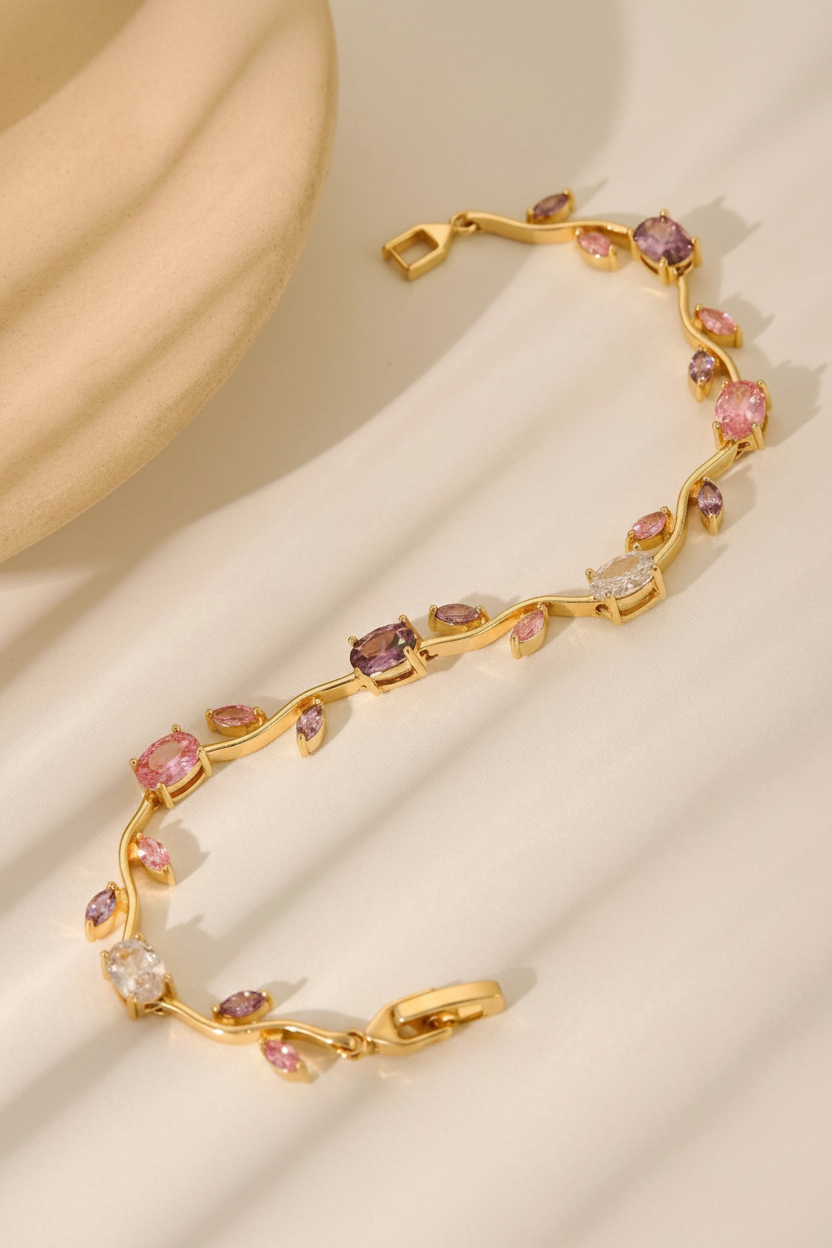 Pink Rose Bracelet