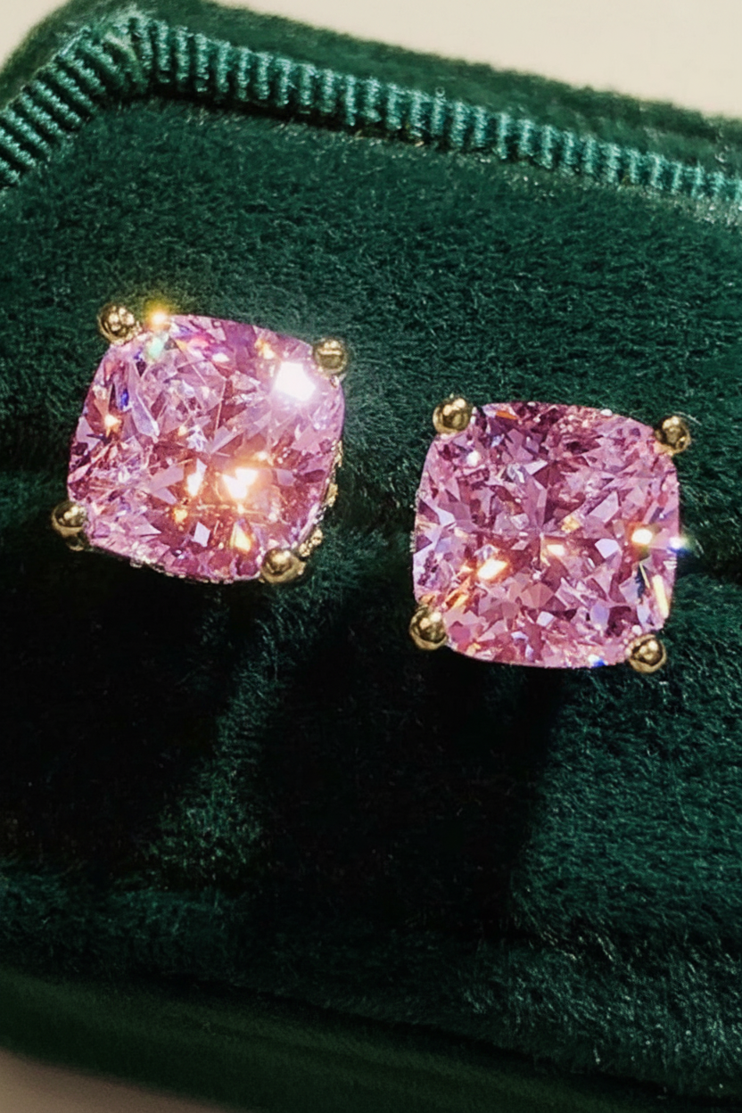 Pink Stud Earrings
