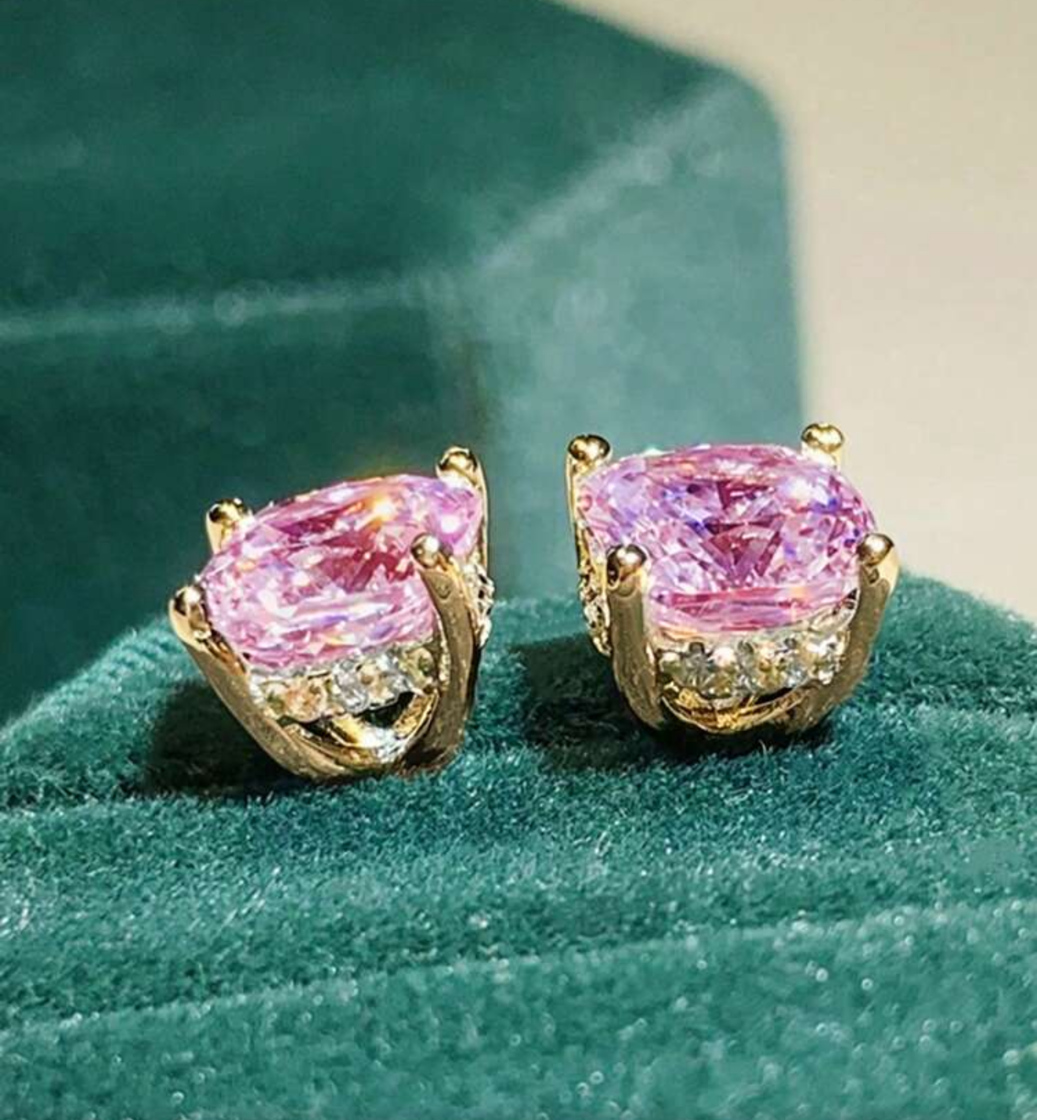 Pink Stud Earrings