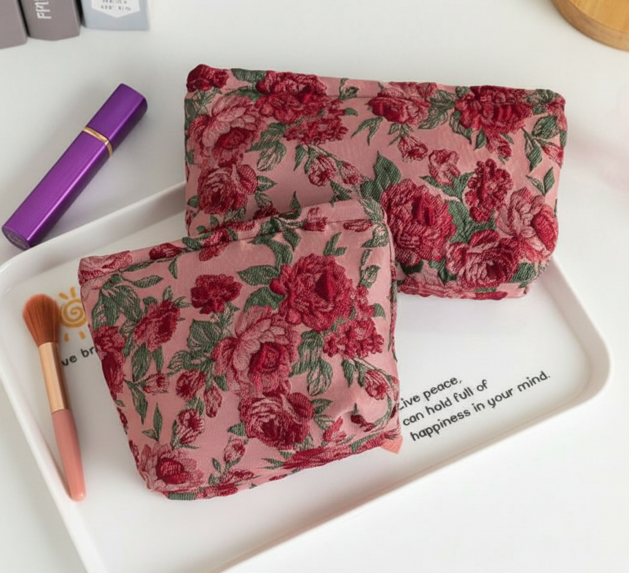 Rose Makeup Bag Set