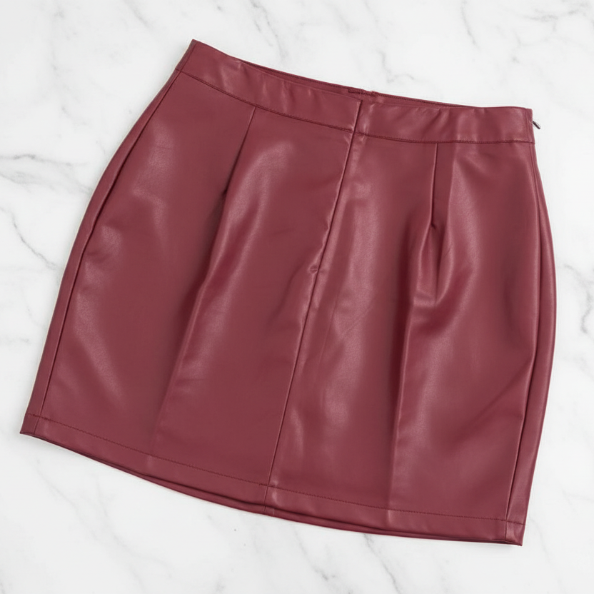 Leather Skirt Set