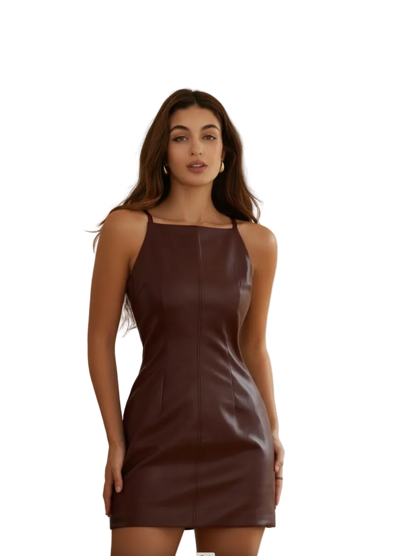 Lady in Leather  Dress