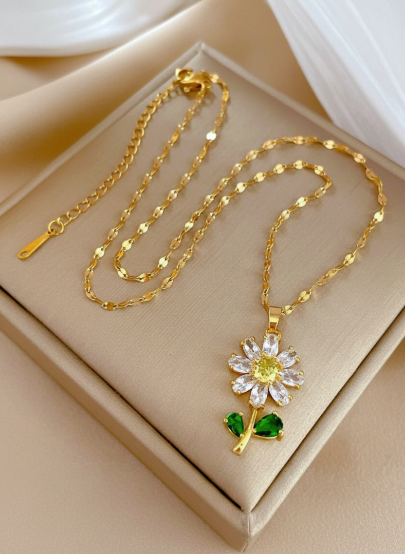Sun Flower Neckless Set