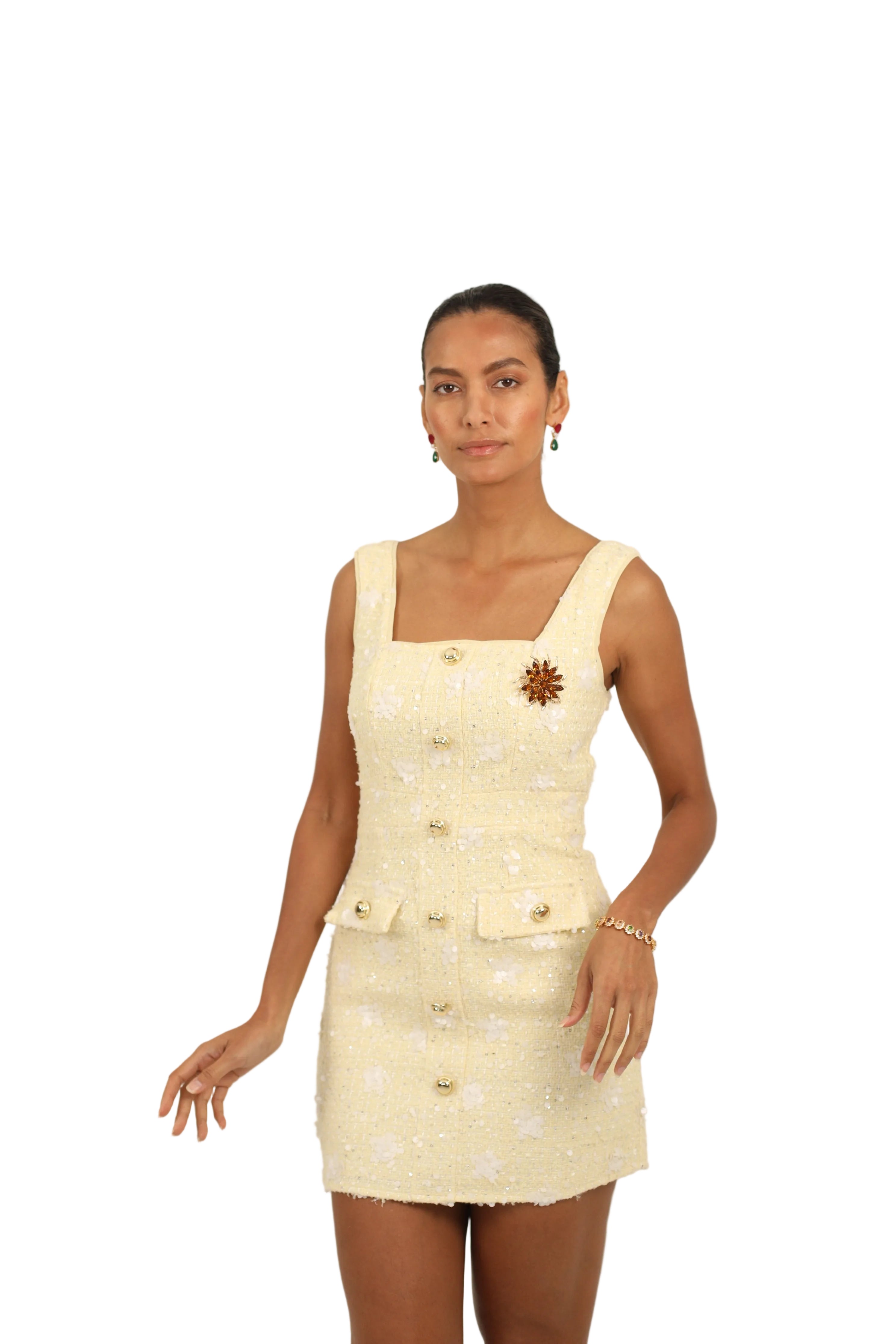 Sequin Tweed Dress