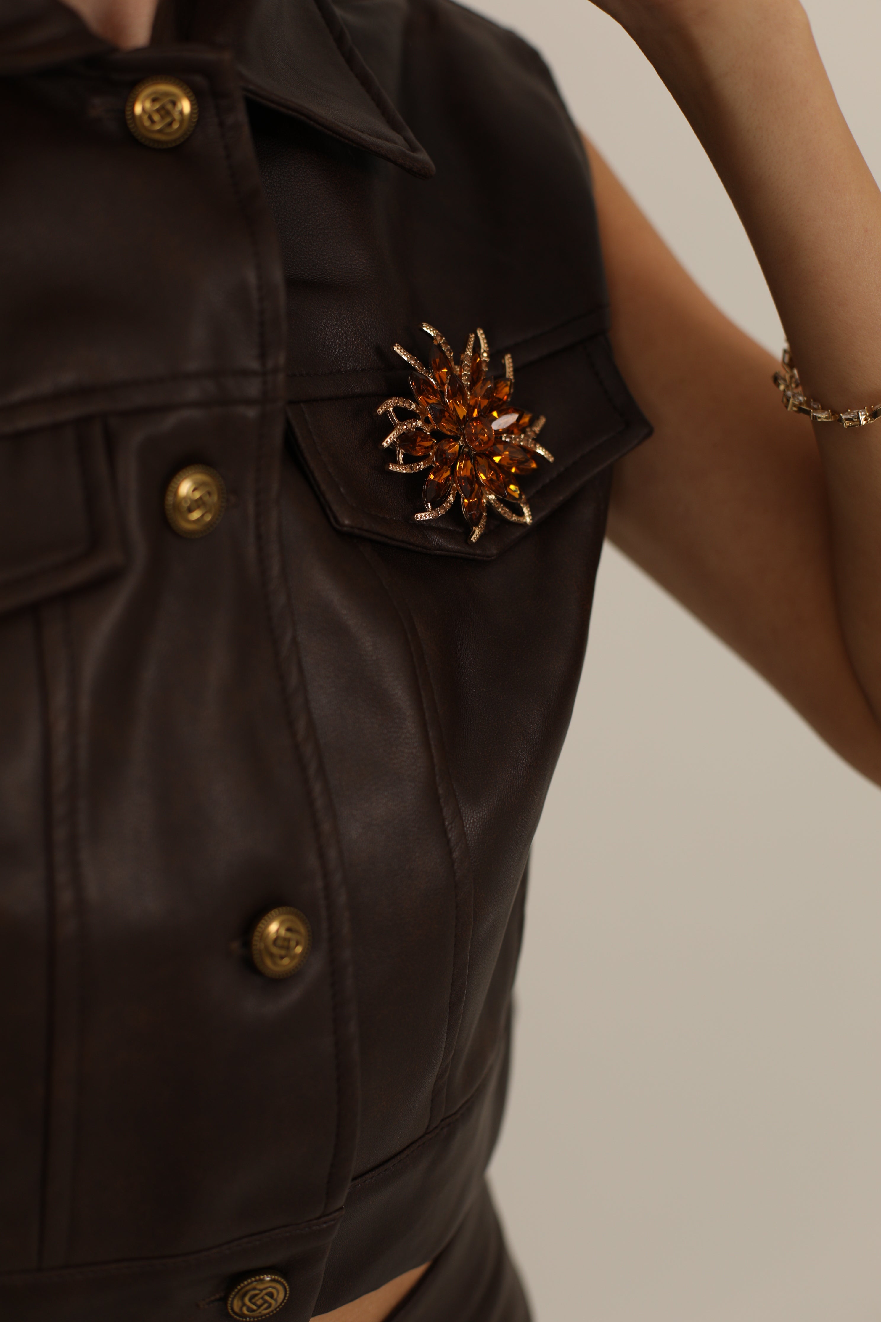 Crystal Brooch Pin
