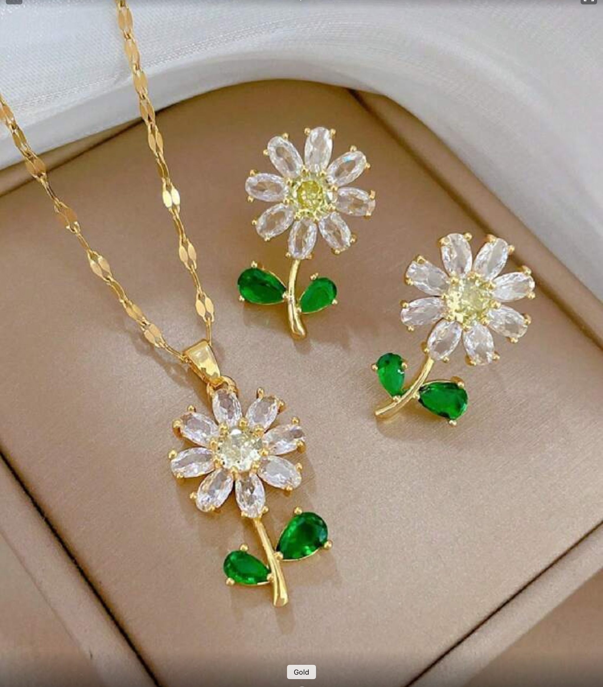 Sun Flower Neckless Set