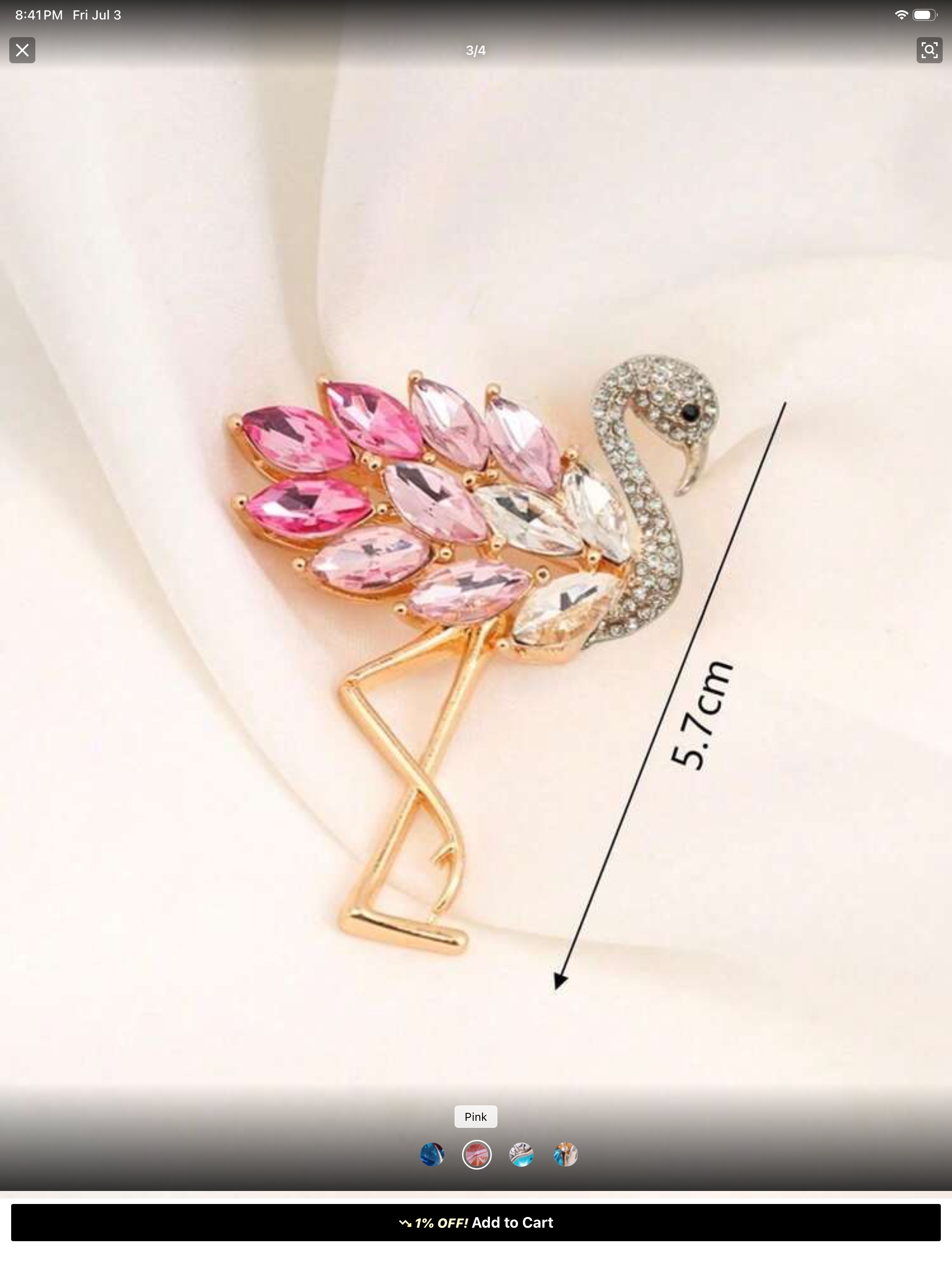 Flamingo Brooch