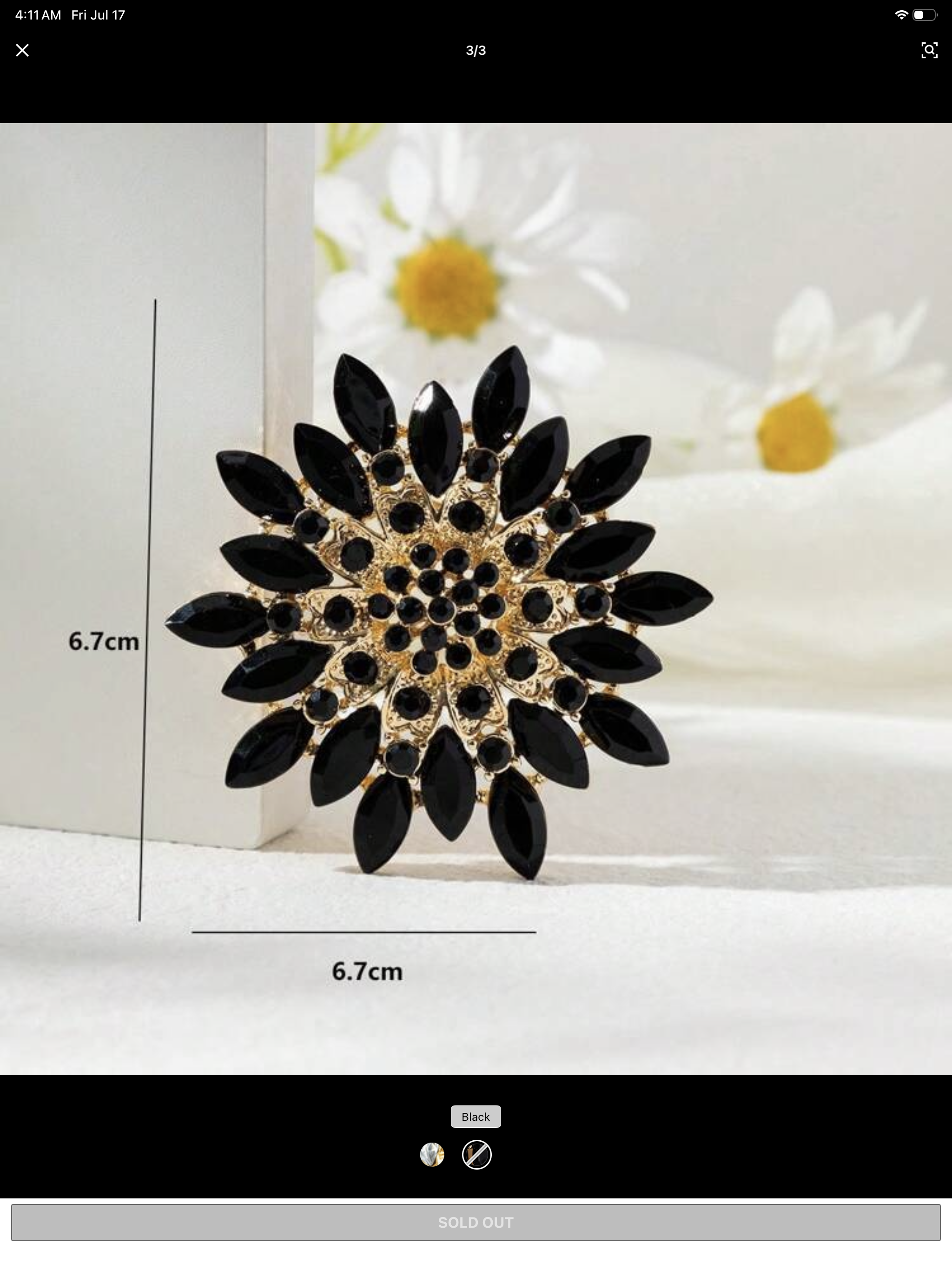 Sunflower Brooch Pin