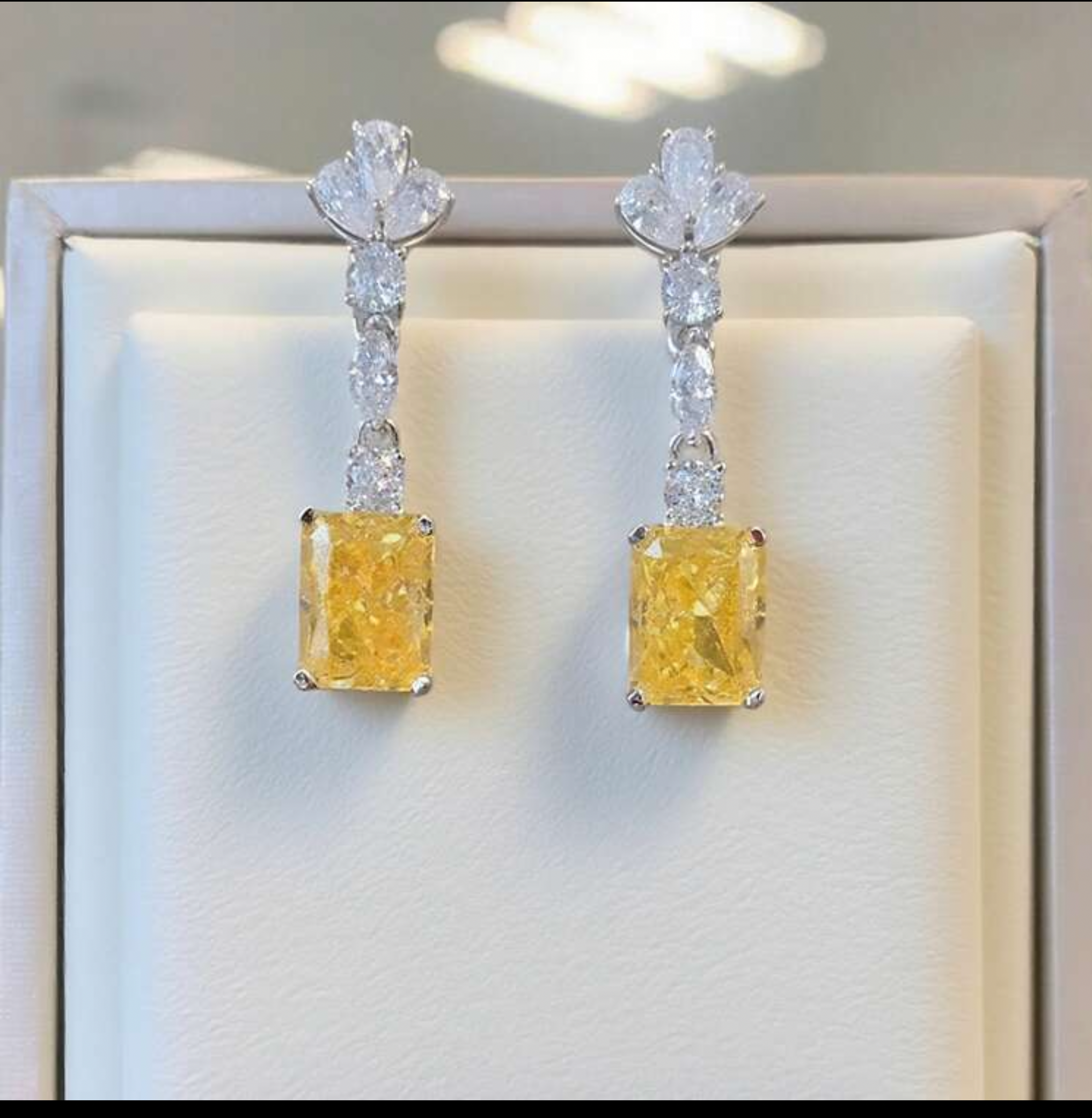 Yellow Crystal Earring