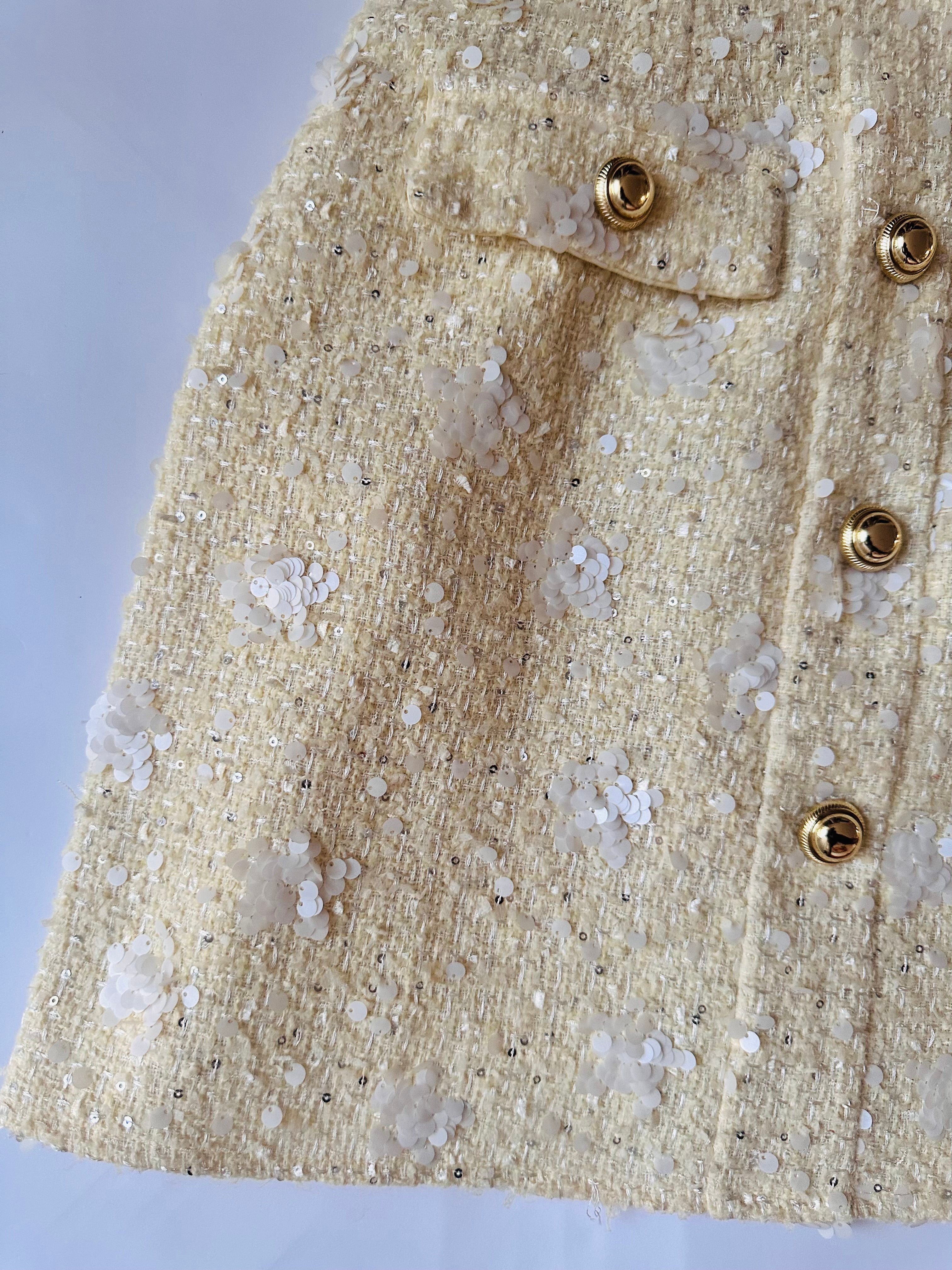 Sequin Tweed Dress