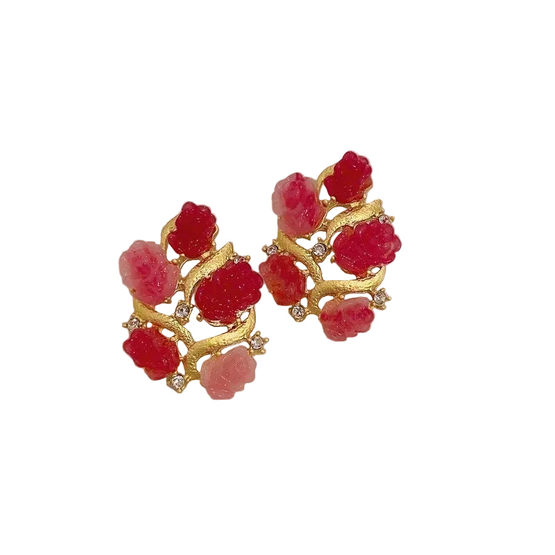 Rose Neckless Set & Brooch Pin