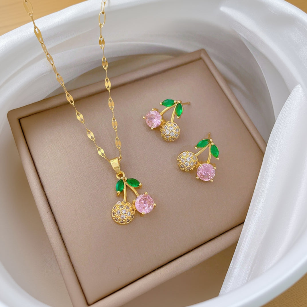 Cherry Necklace Set