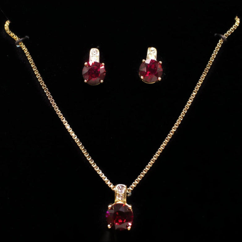 Ruby Necklace Set