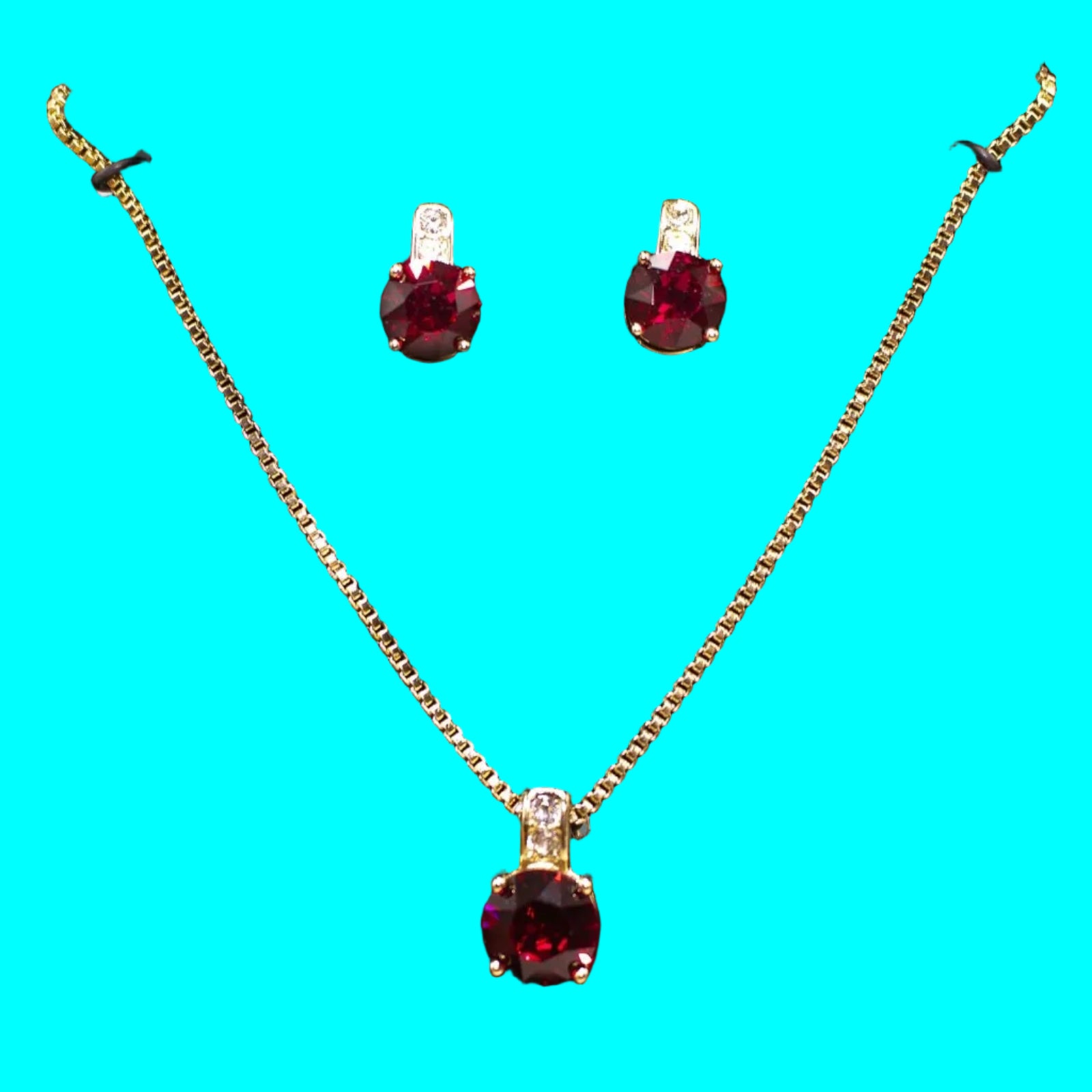 Ruby Necklace Set