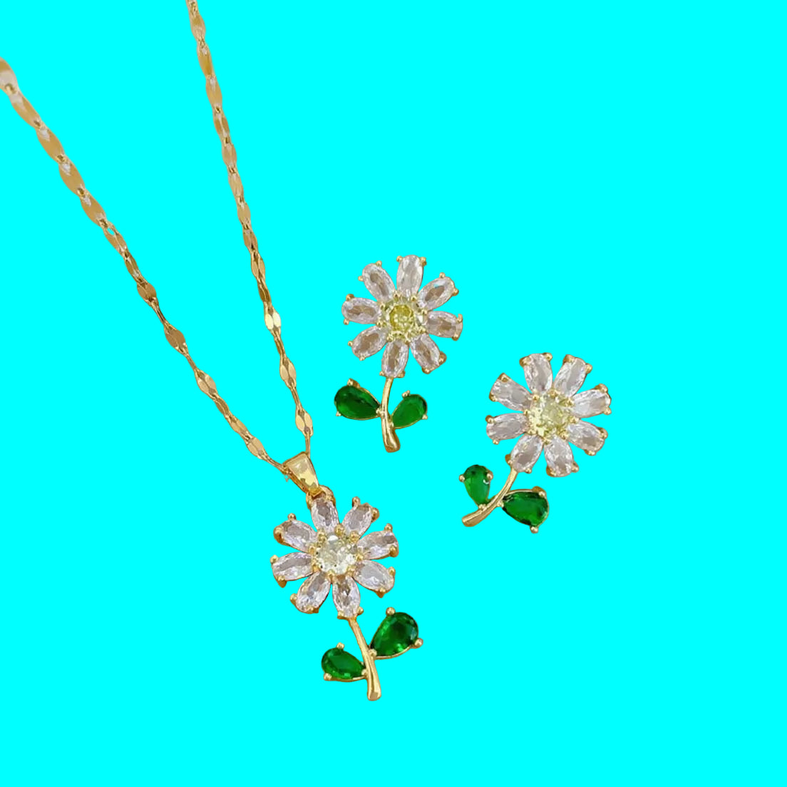 Sun Flower Neckless Set