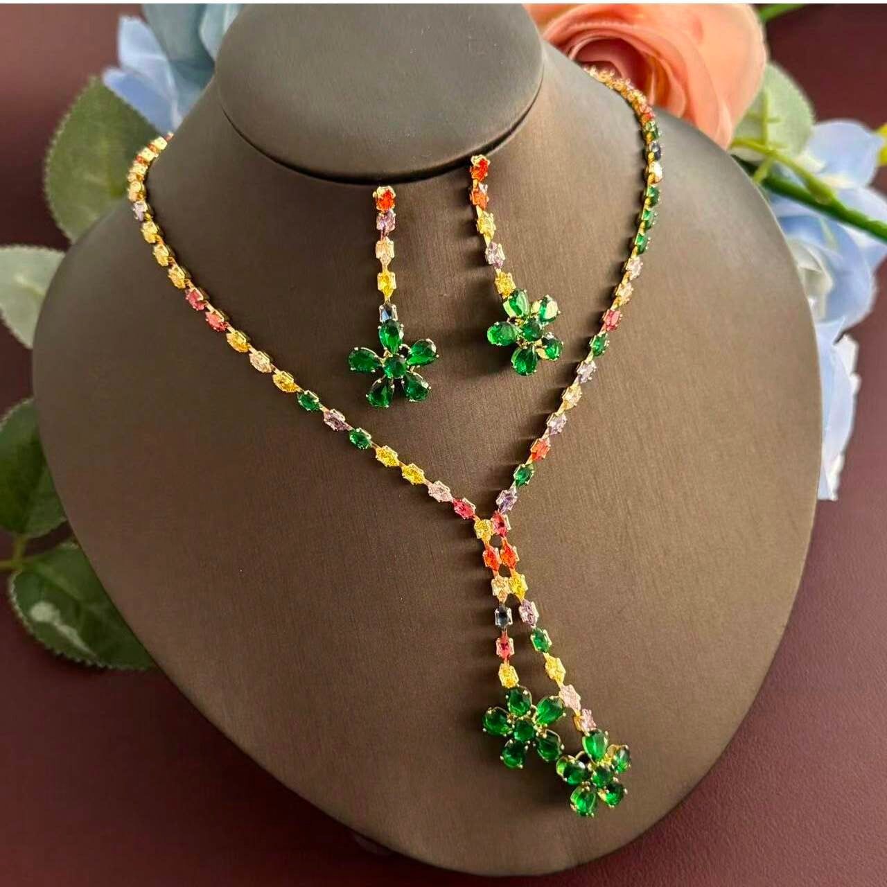 Flower Necklace Set