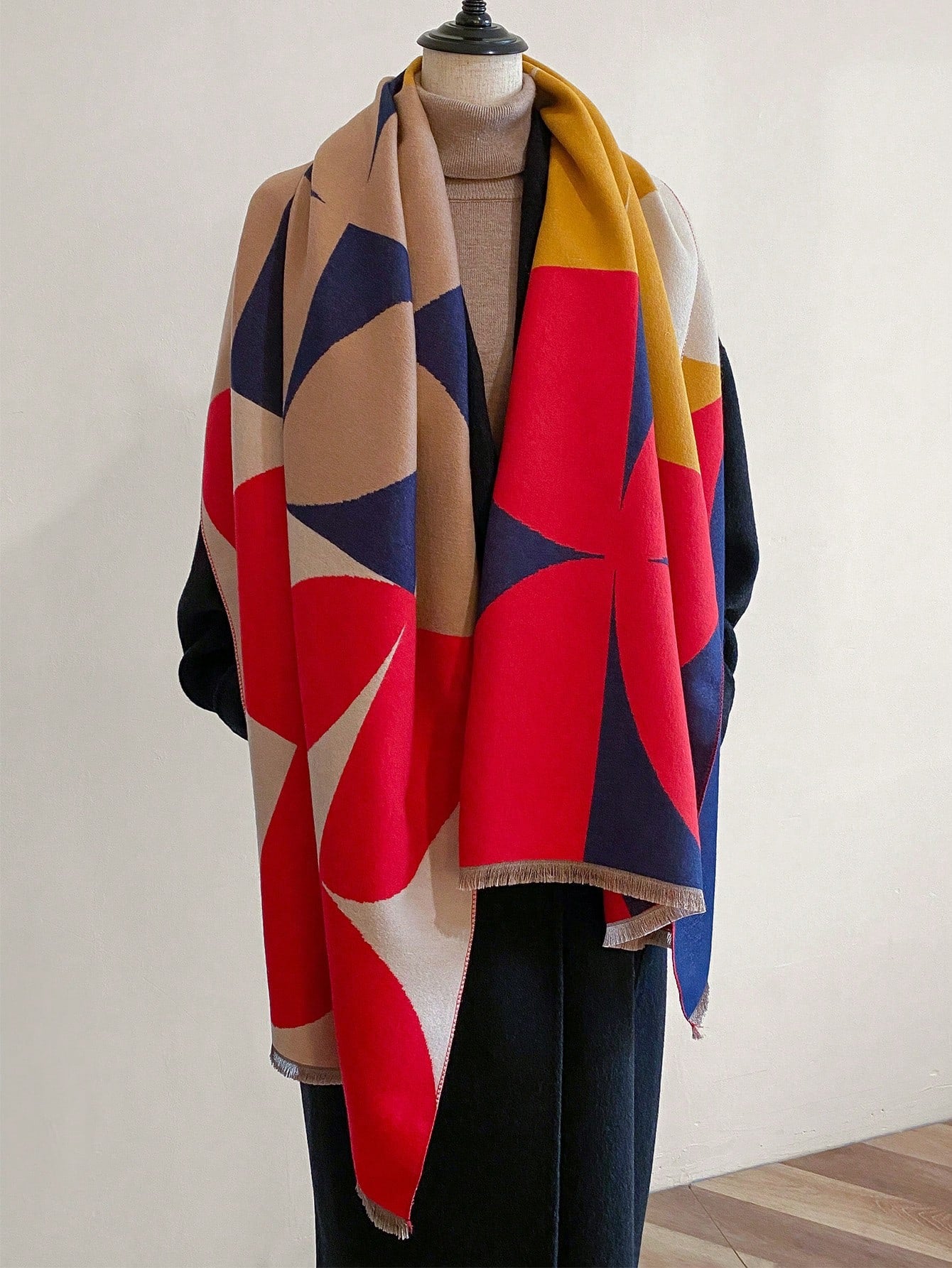 Jacquard Faux Cashmere Scarf