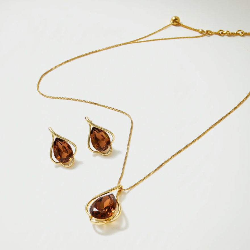 Tear Drop Necklace Set