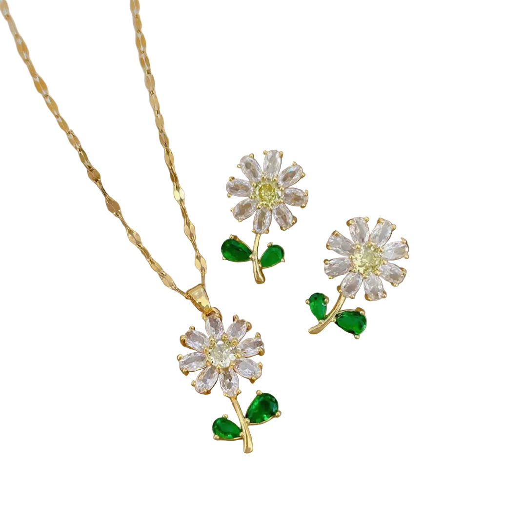 Sun Flower Neckless Set