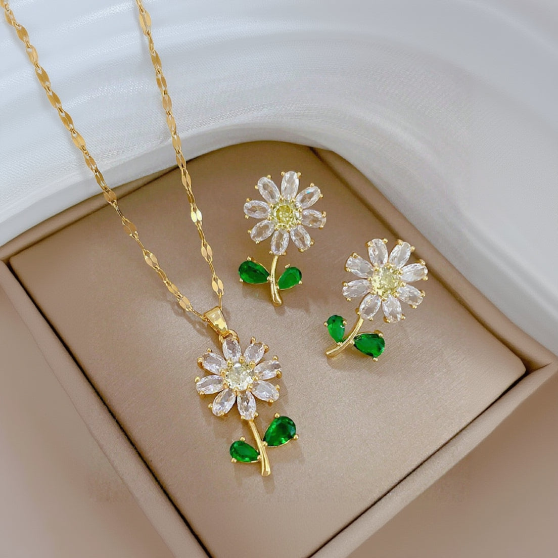 Sun Flower Neckless Set