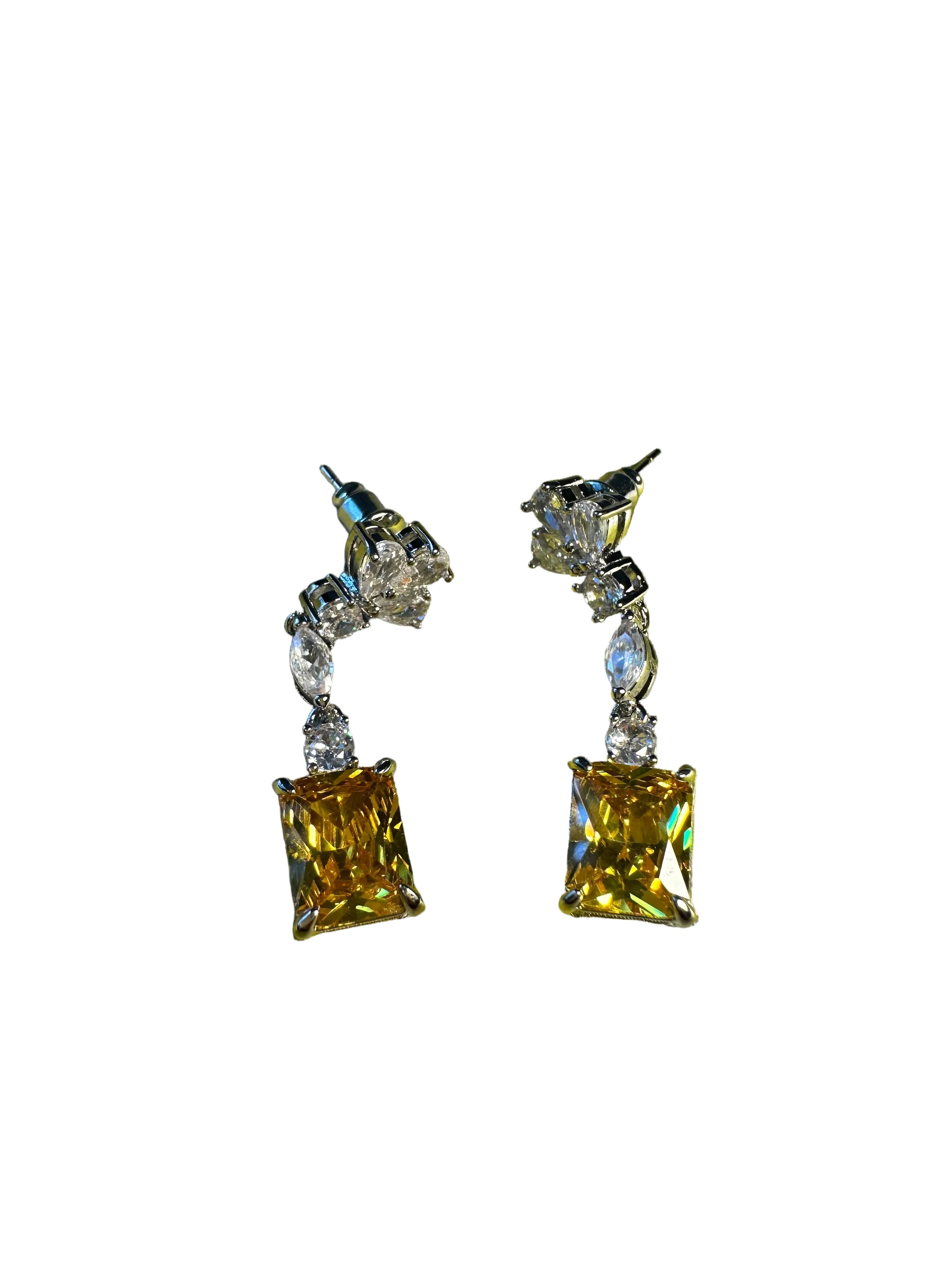 Yellow Crystal Earring