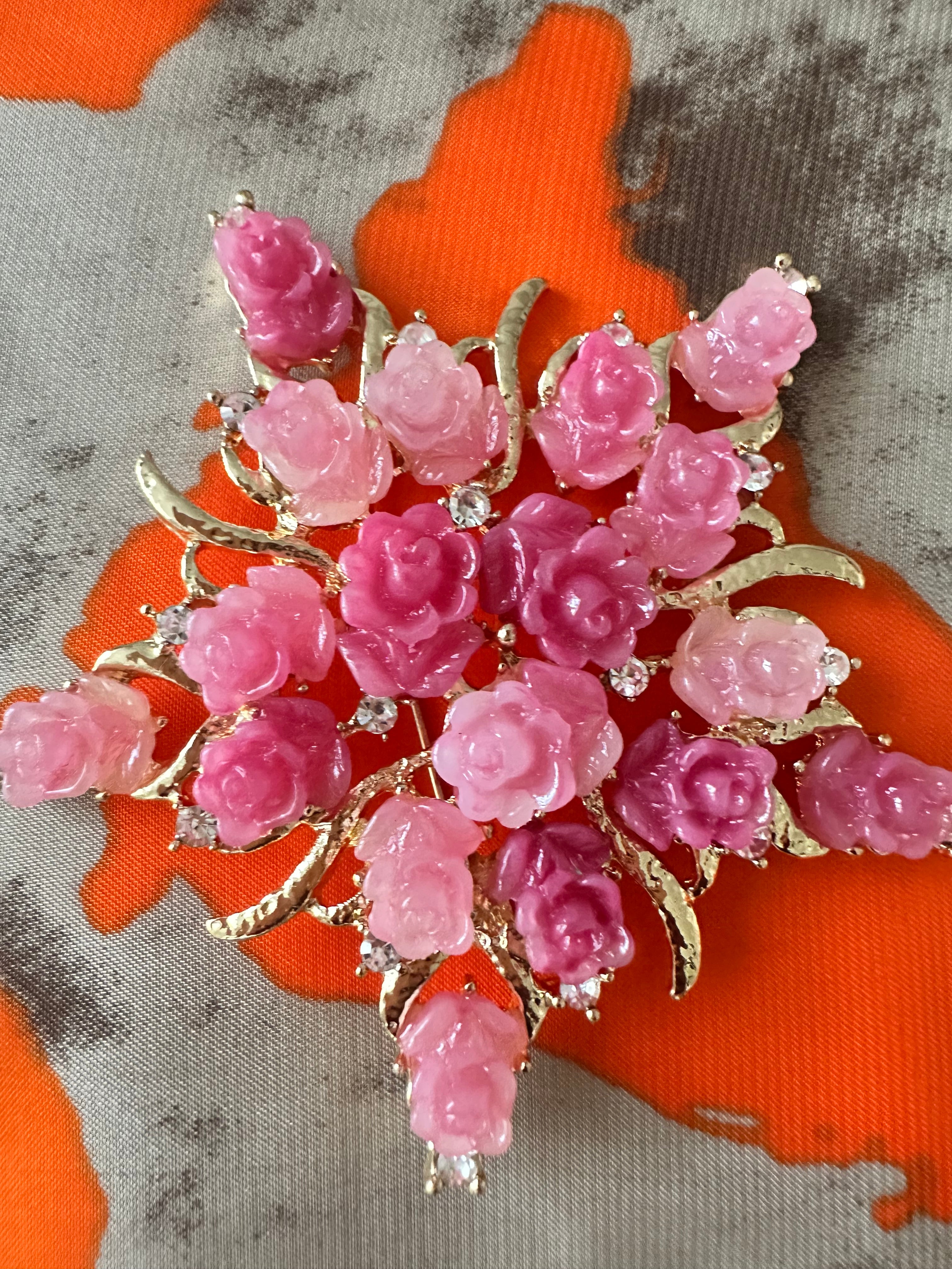 Rose Neckless Set & Brooch Pin