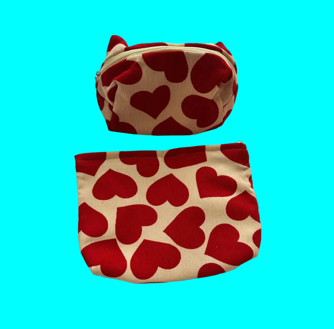 Heart Cosmetic Bag Set