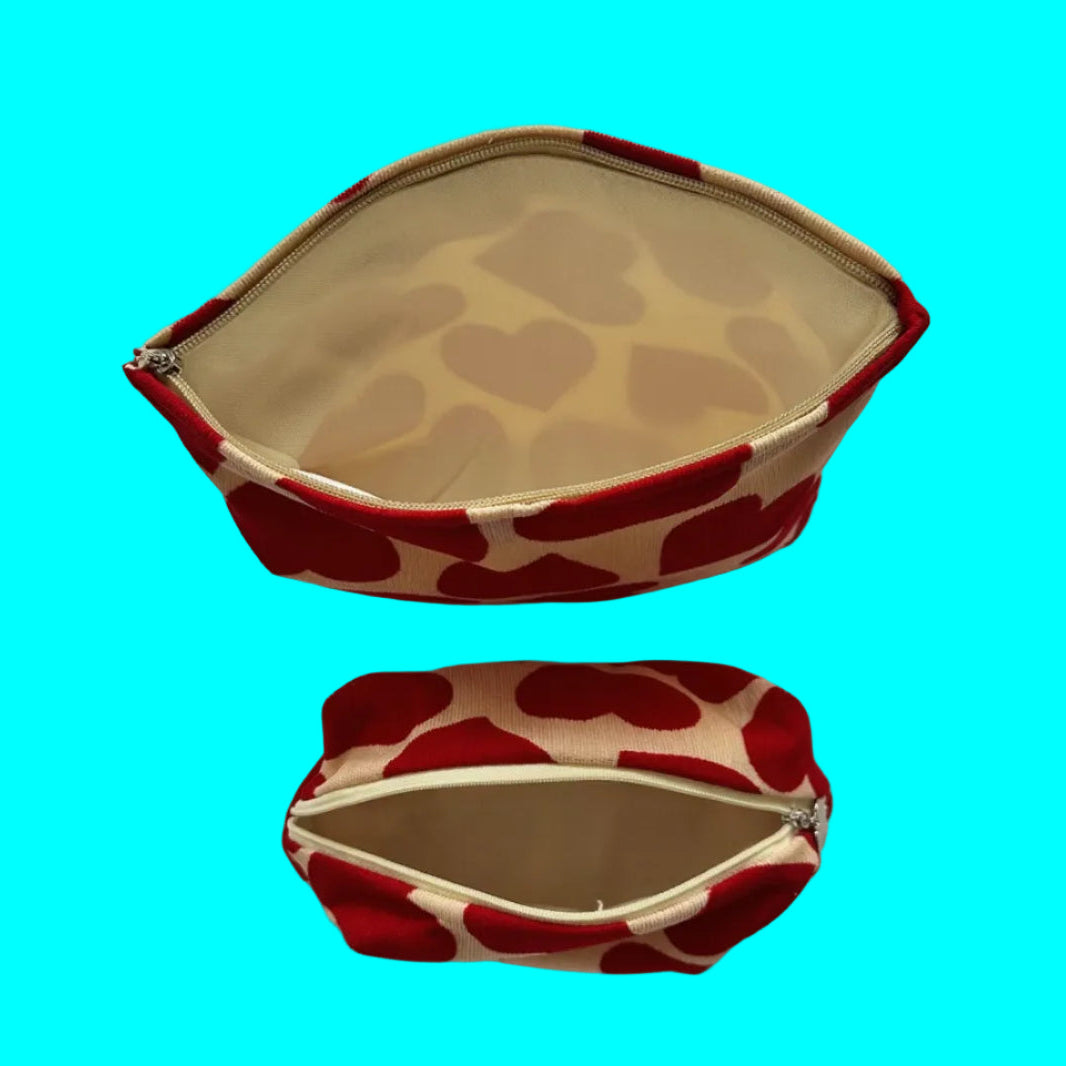 Heart Cosmetic Bag Set