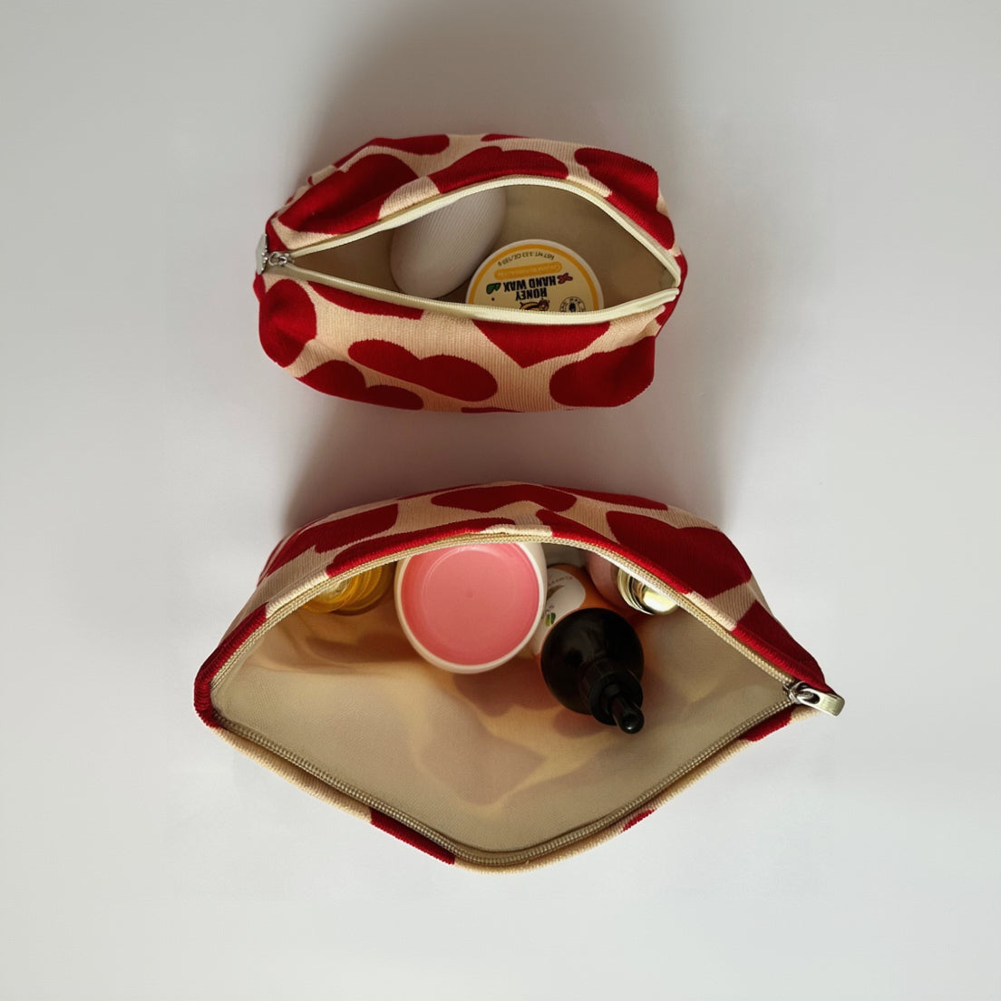 Heart Cosmetic Bag Set