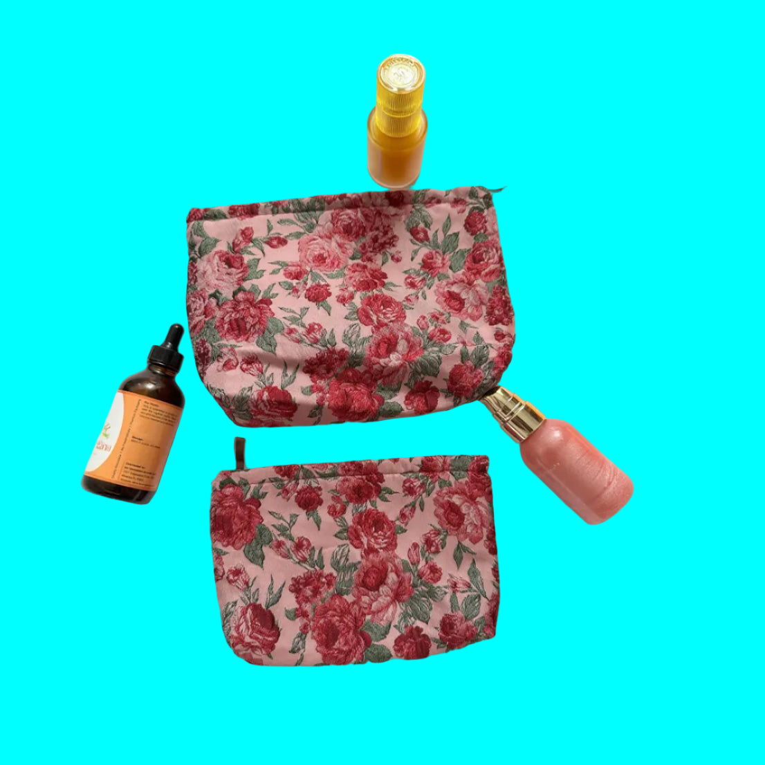Rose Makeup Bag Set