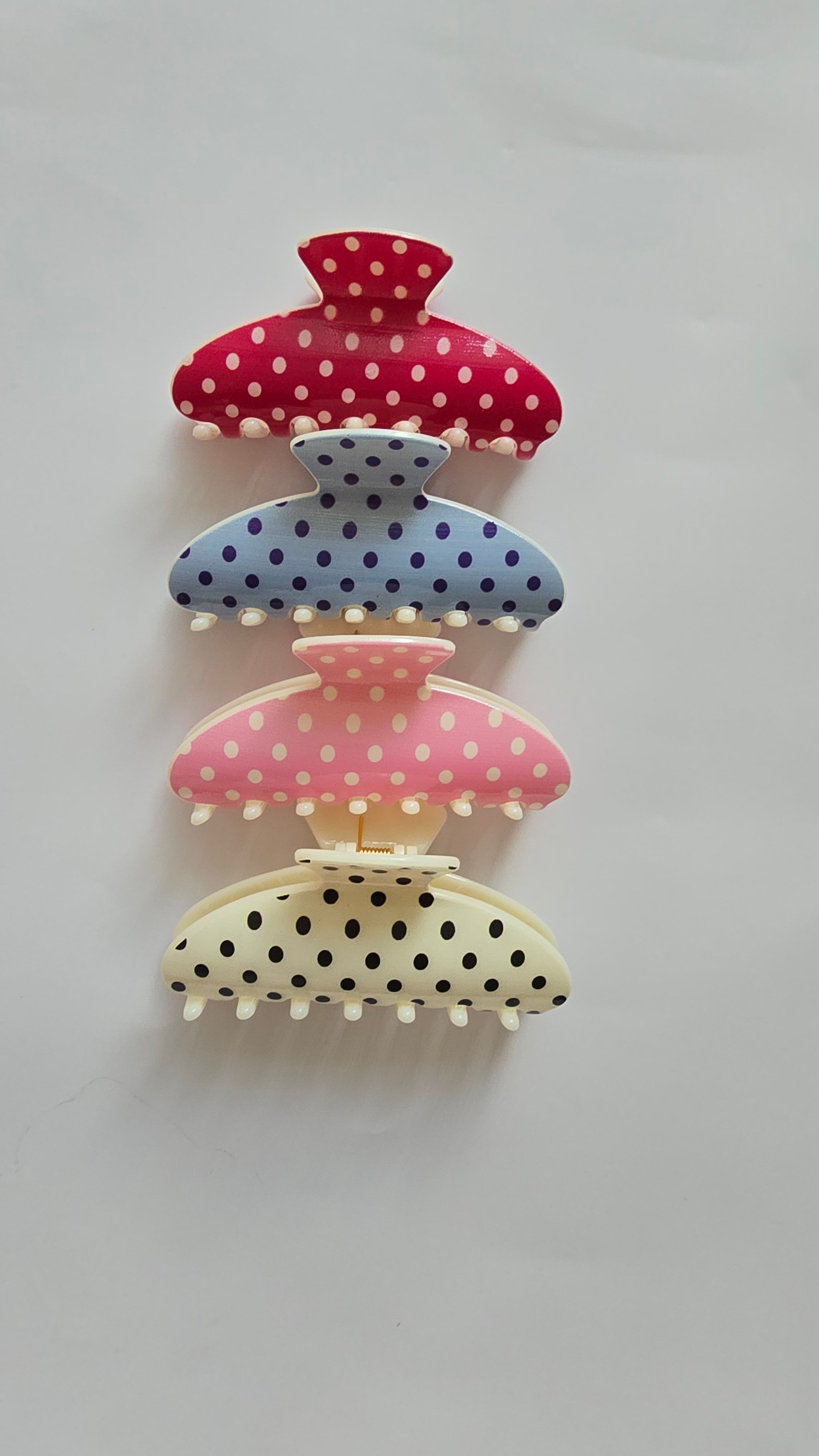 Polka Hair Clip Set